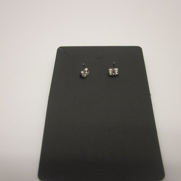 Red Shimmer Square Stud Earrings - Picture 4 of 4